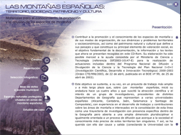 Volcado pantalla Proyecto Montañas Españolas -  Universidad de Salamanca